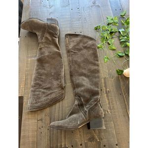 Vince Camuto grey suede Karinda tall boots size 8